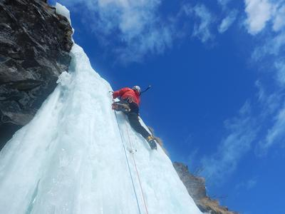 Escalada en hielo en Cogne, Valle de Aosta