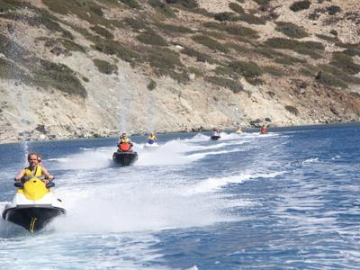 Safari en moto de agua (con snorkel) desde la playa de Ammoudara en Heraklion
