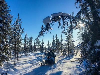 Excursión en moto de nieve por el Ártico en Kiruna