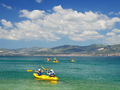Excursión en kayak de mar y snorkel a la colina Marjan en Split