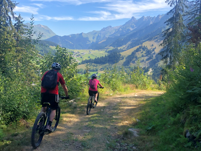 Descenso en bicicleta de montaña por el Semnoz en Annecy, Alta Saboya