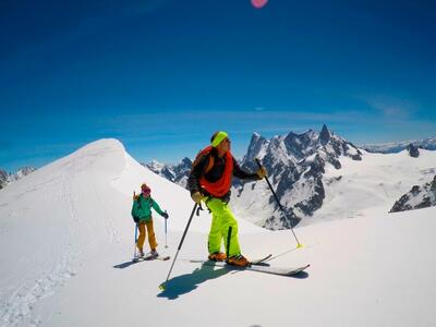 Iniciación al esquí de travesía en Vallée Blanche