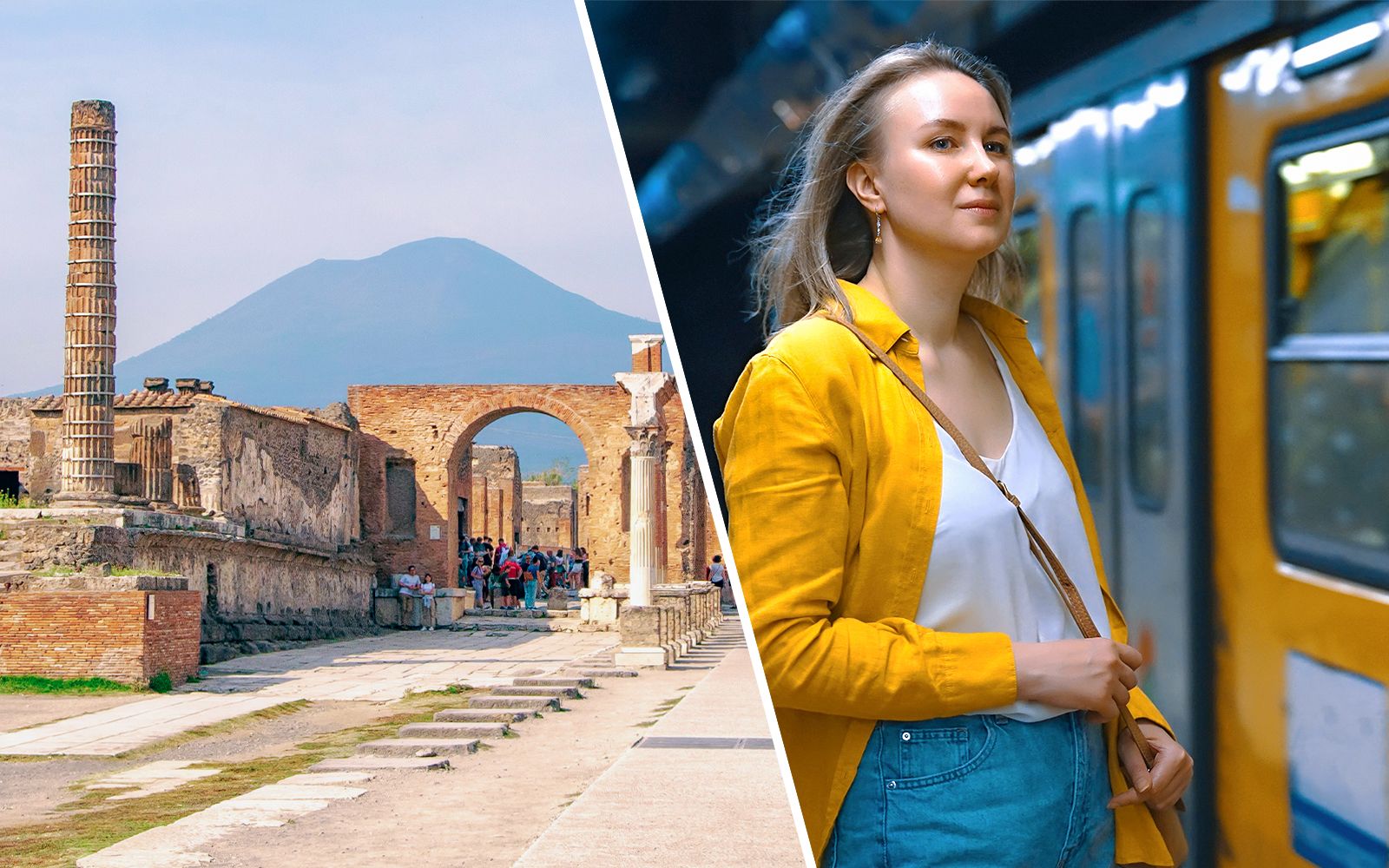Imagen del tour: Combo: Pompeii Entry Tickets + Campania Express One-Way Tickets: Naples Porta Nolana Train Station to/from Pompei Scavi Villa Dei Misteri Train Station