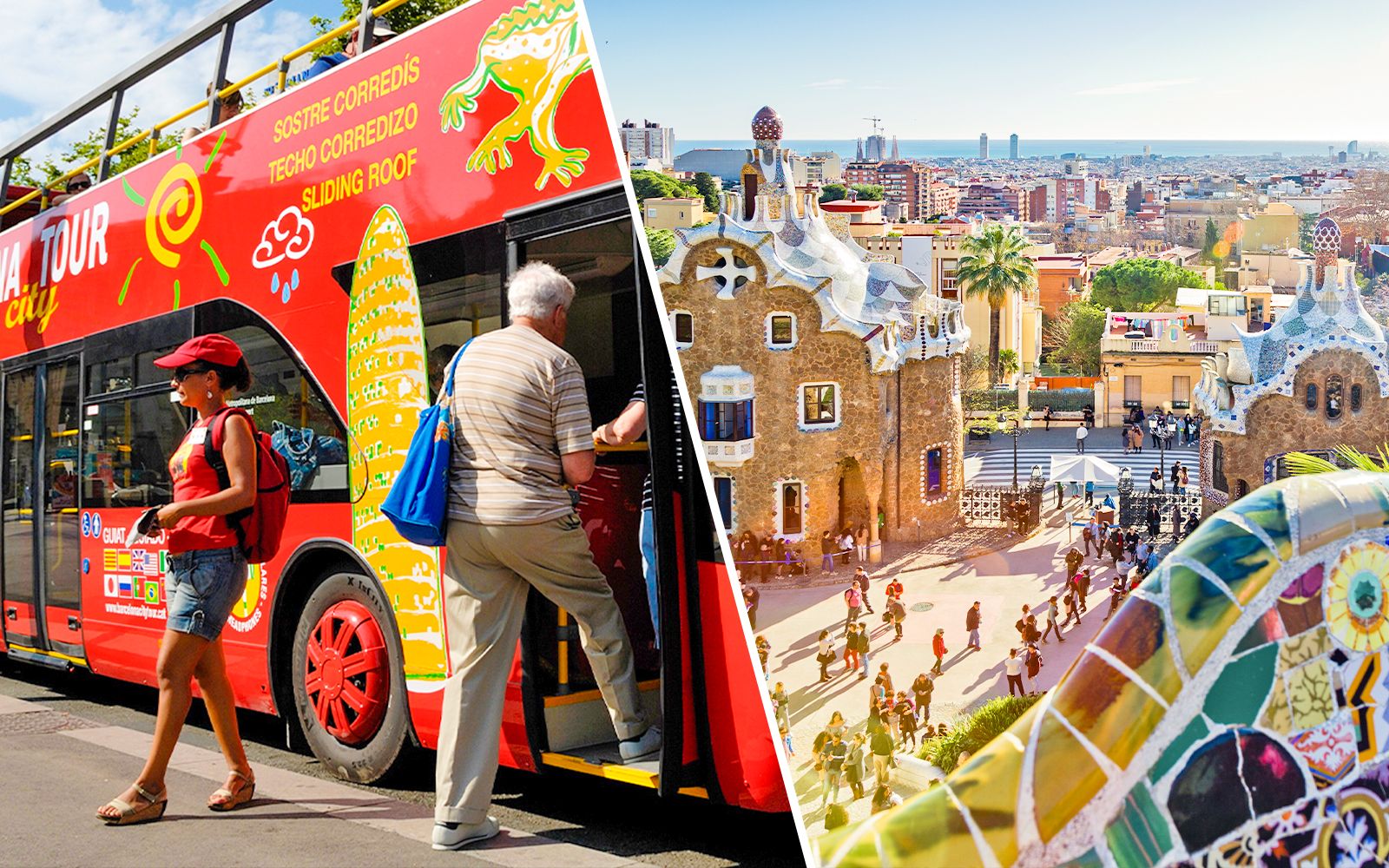 Imagen del tour: Barcelona: combo de entradas con tour de 1 o 2 días en autobús turístico + entrada al Park Güell con audioguía