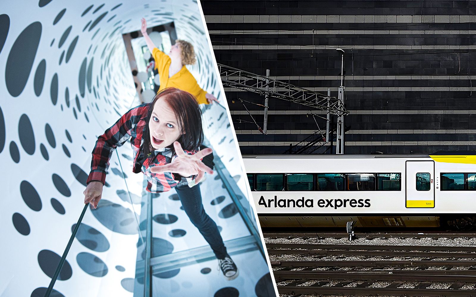 Imagen del tour: Combo: Entradas Museo Paradox Estocolmo + Arlanda Express: Aeropuerto Arlanda de Estocolmo a/desde la Estación Central de Estocolmo