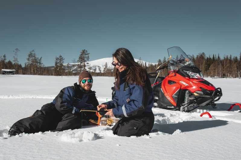 Imagen del tour: Levi: Safari en moto de nieve con pesca en hielo y comida al aire libre