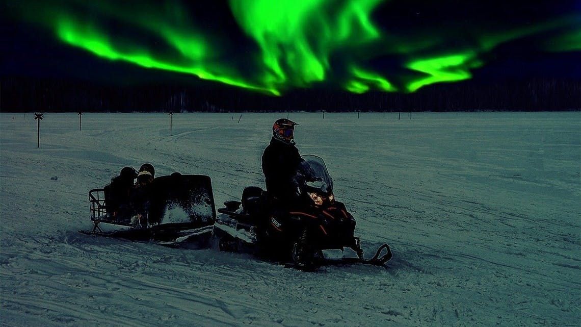 Imagen del tour: Paseo en trineo de la aurora boreal con barbacoa lapona