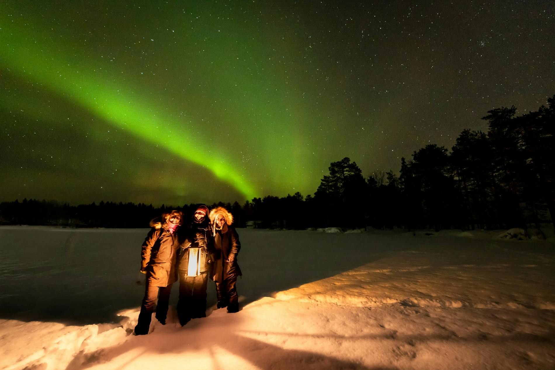 Imagen del tour: Aurora boreal cazando en minibús