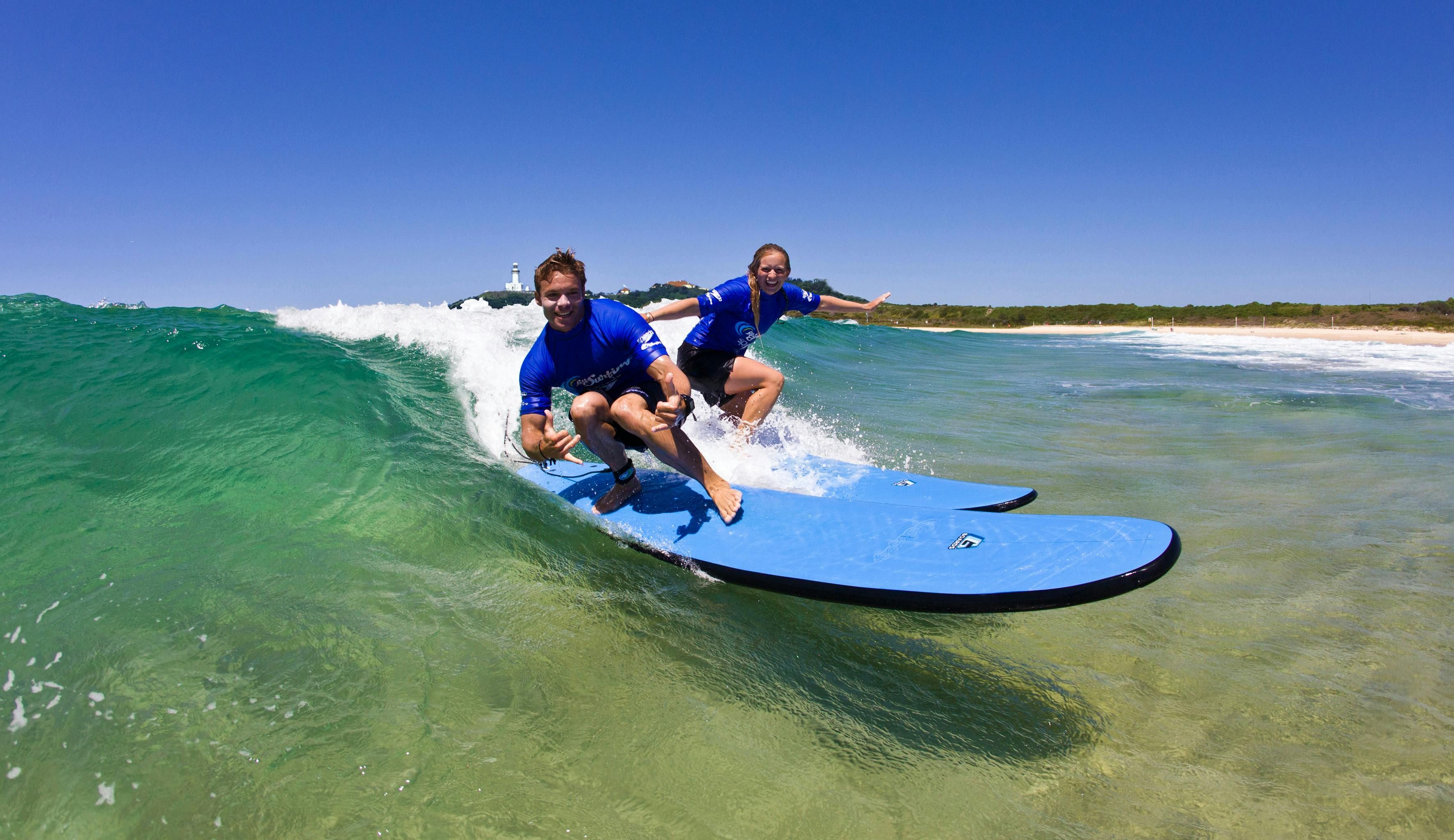 Imagen del tour: Lección de surf para principiantes en Byron Bay