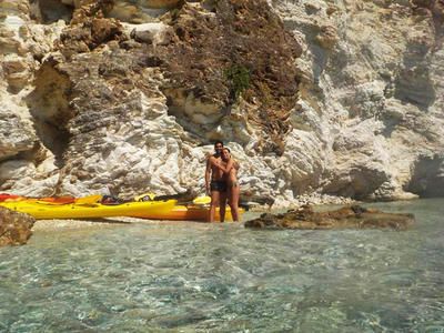 Imagen del tour: Excursión en kayak de mar en la bahía de Rouda, desde Mikros Gialos, Lefkada