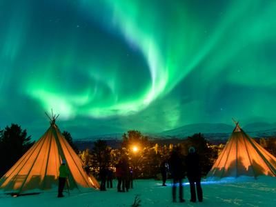 Imagen del tour: Persecución de la aurora boreal en los campamentos de la Aurora cerca de Tromso, Noruega