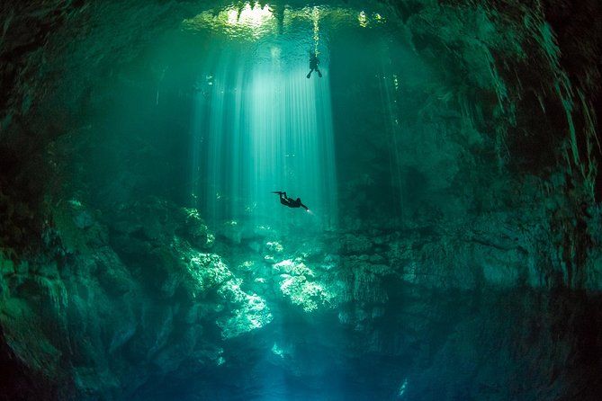 Imagen del tour: Inmersión en 2 cenotes (con un buceo de gran profundo) para buceadores avanzados en Tulum