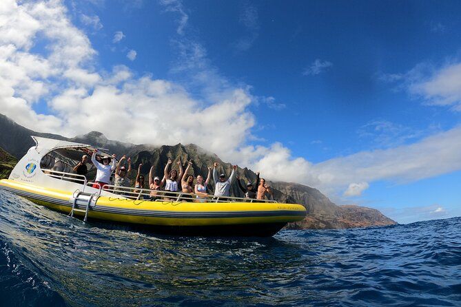 Imagen del tour: Aventura en balsa en la costa de Na Pali