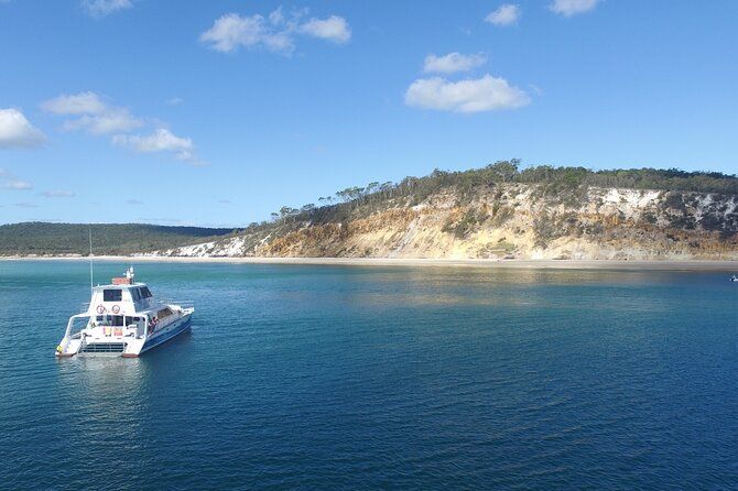 Imagen del tour: Tour de medio día en crucero por la isla K'gari con búsqueda de ballenas y almuerzo