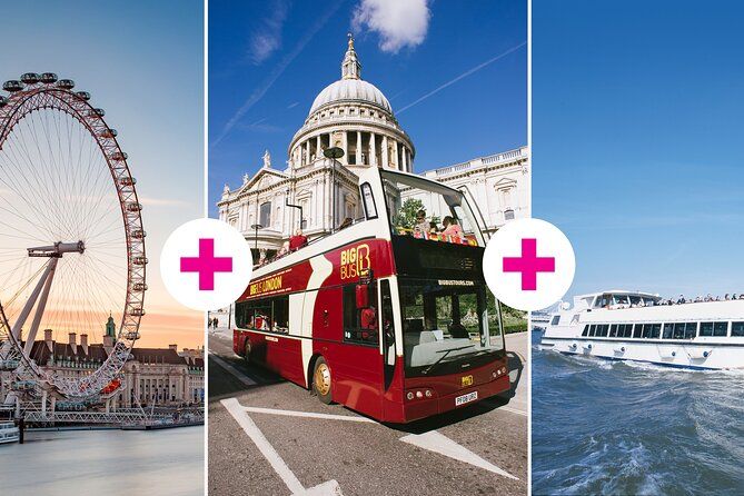 Imagen del tour: El gran día: entrada al London Eye, tour en autobús con paradas libres por Londres y crucero por el río