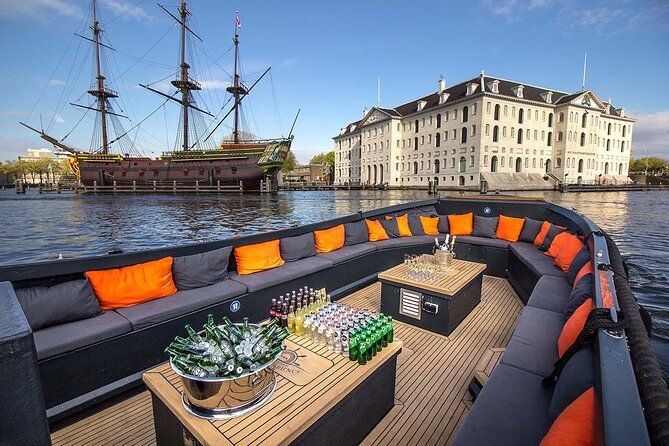 Imagen del tour: Crucero turístico de lujo por los canales de Ámsterdam con bar a bordo