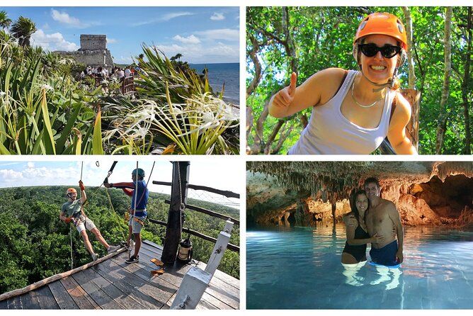 Imagen del tour: Tour por la jungla de Cancún: Tulum, snorkel en cenote, tirolesa, almuerzo