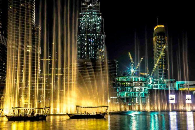 Imagen del tour: Espectáculo de la fuente Burj Khalifa de Dubái y paseo por el lago