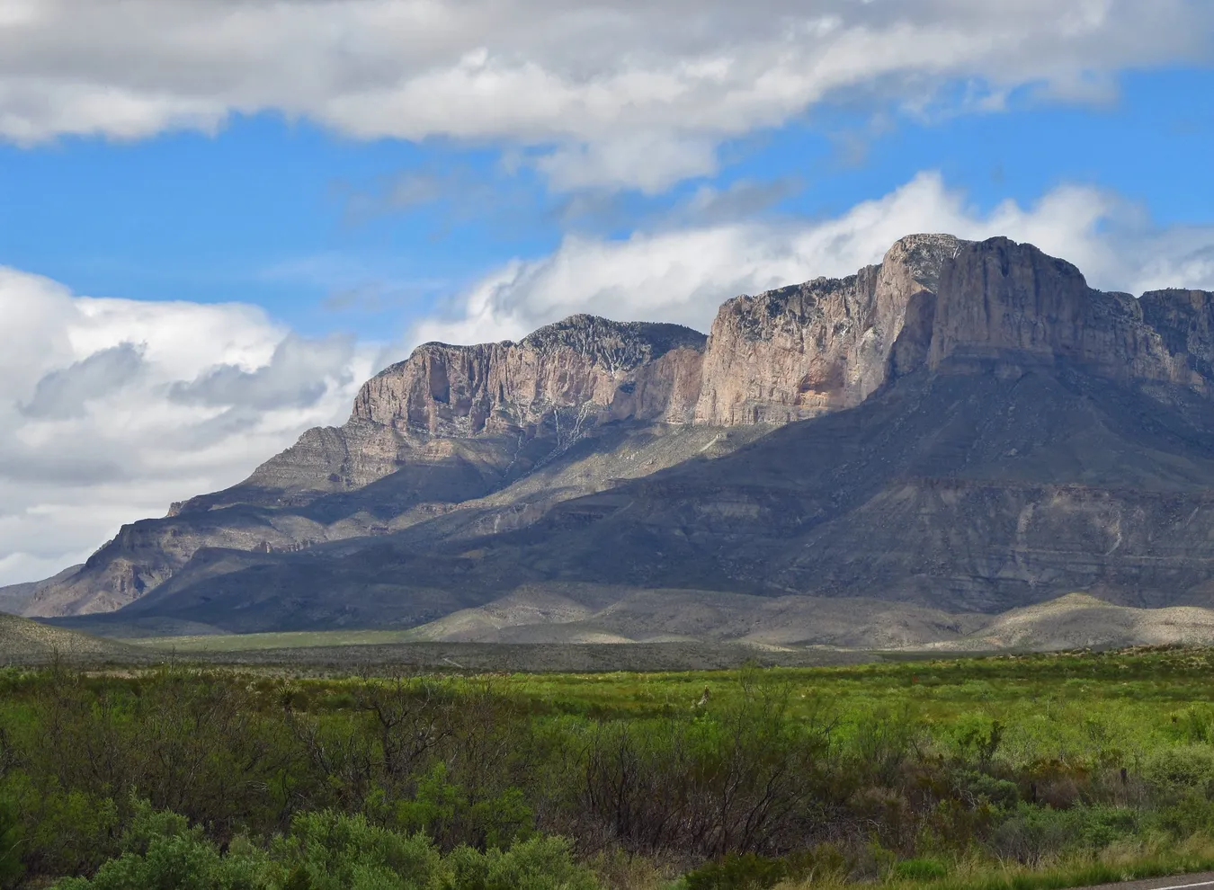 Imagen panorámica del Guadalupe Mountains National Park
