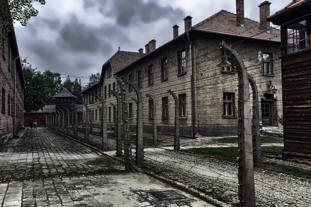 Paisaje de los edificios de Auschwitz 1.
