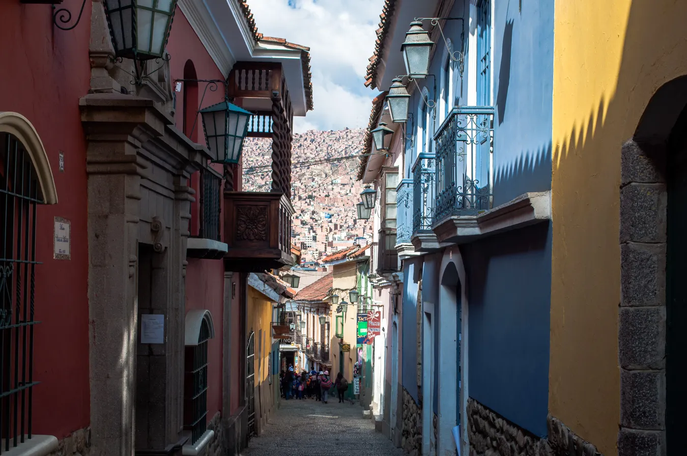 Casas de colores en La Paz.