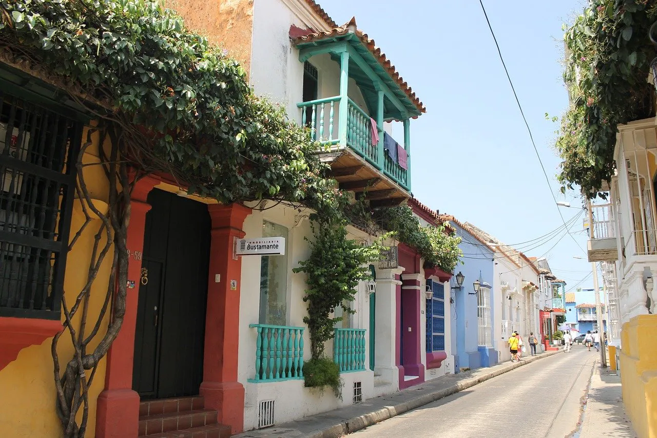 Calle de Cartagena de Indias, Colombia.