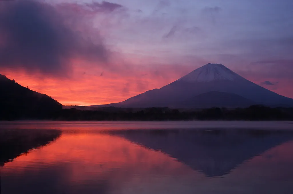 Los cinco lagos de Fuji, Japón.