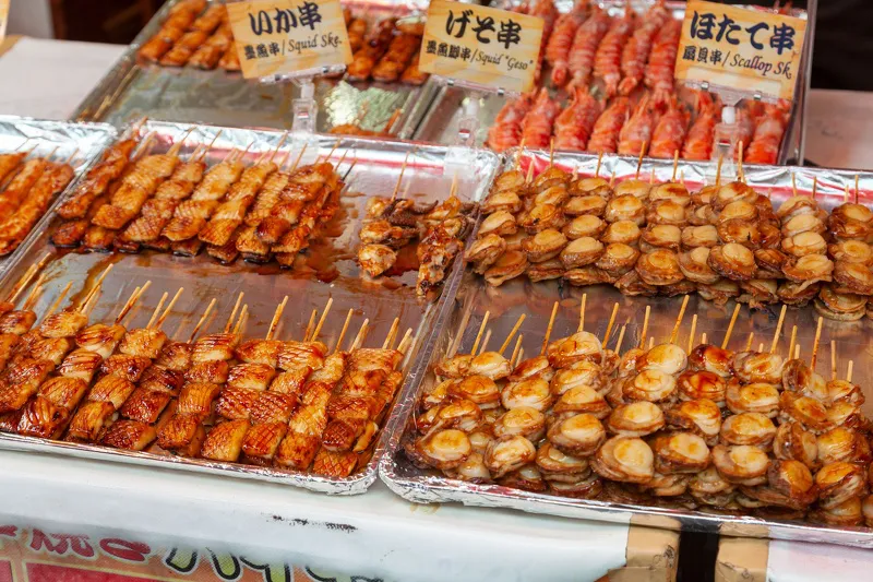 Comida callejera en Japón.