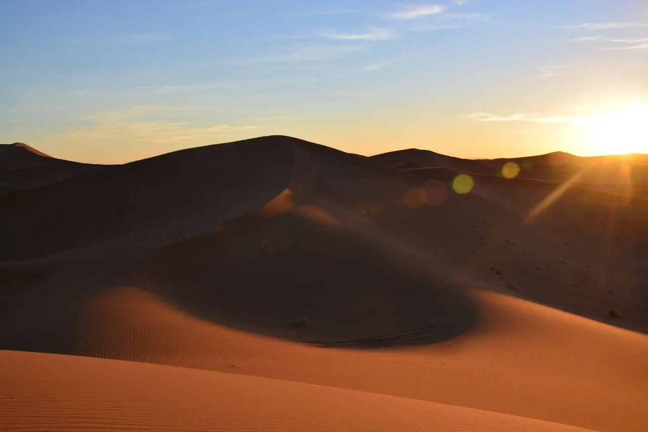 Dunas del desierto del Sahara, Marruecos.