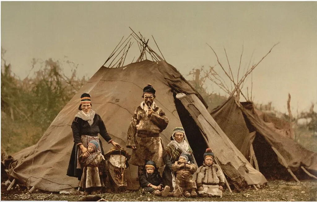 El pueblo de Sámi en la Noruega de principios del siglo XX.