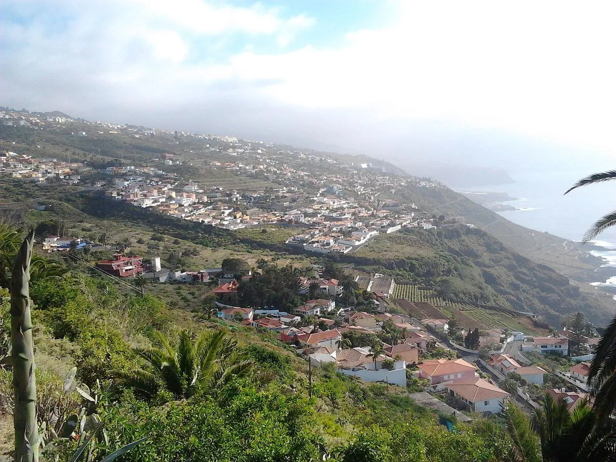 Vista panoramica de un mirador de el pueblo El Sauzal