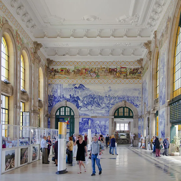Interior de la Estación de San Bento, Oporto.
