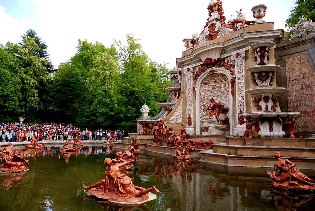 Fuente de los jardines del Palacio del Real Sitio de San Ildefonso, Segovia.