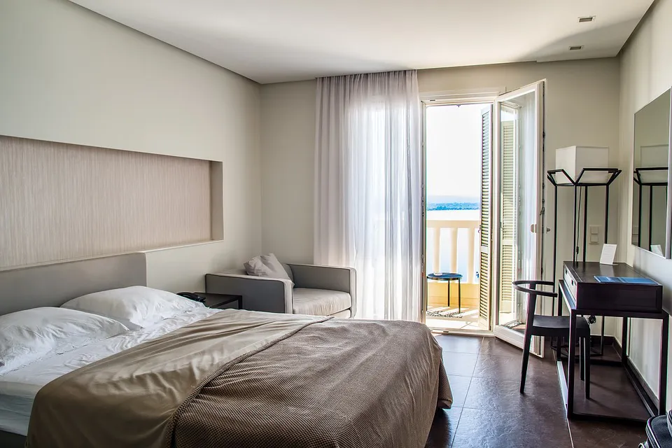 Habitación de hotel con vistas al mar, en Amalfi