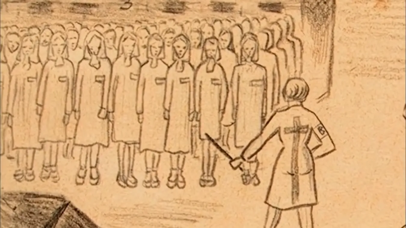 Ilustración de un preso de Auschwit 2