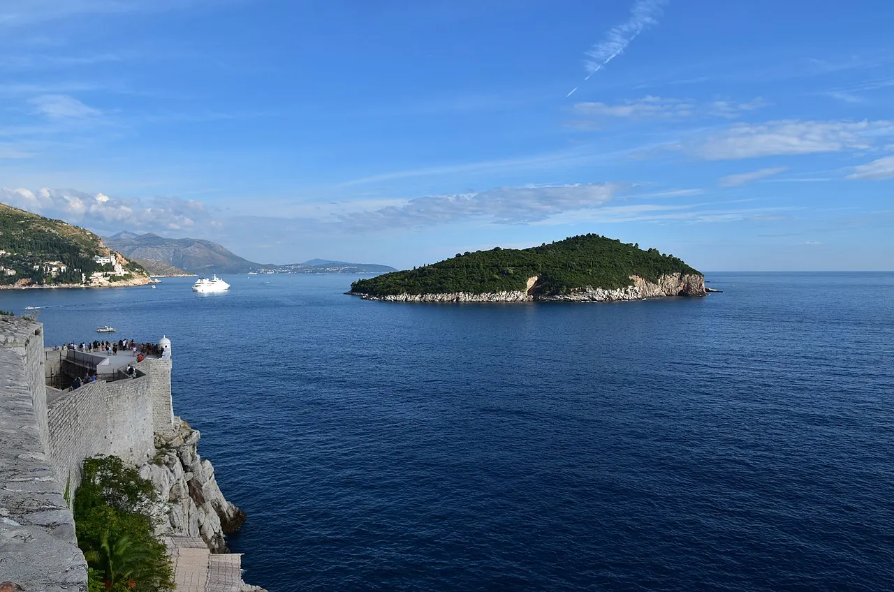 Panorámica de la Isla de Lokrum en Dubrovnik