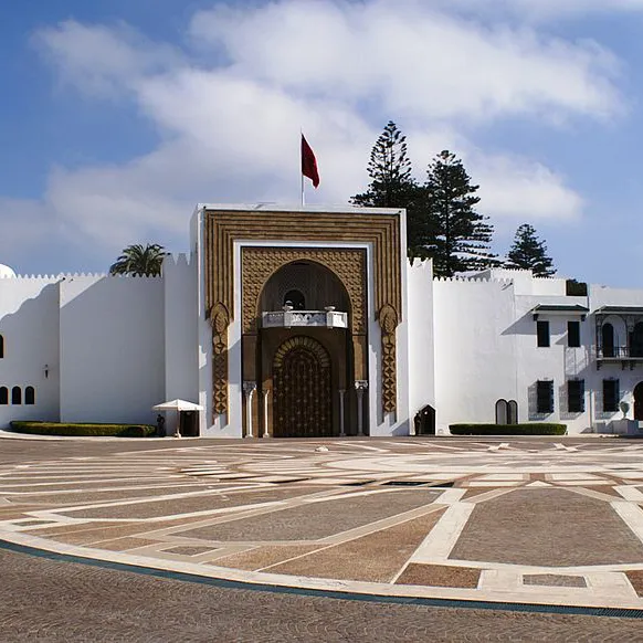 Fachada del Palacio Real de Tetuán, Marruecos.