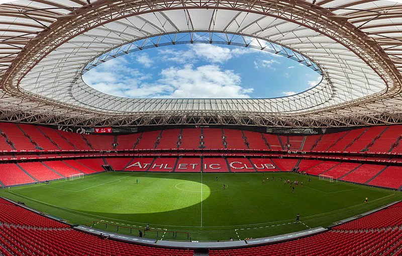 Interior del estadio de San Mamés, Bilbao.