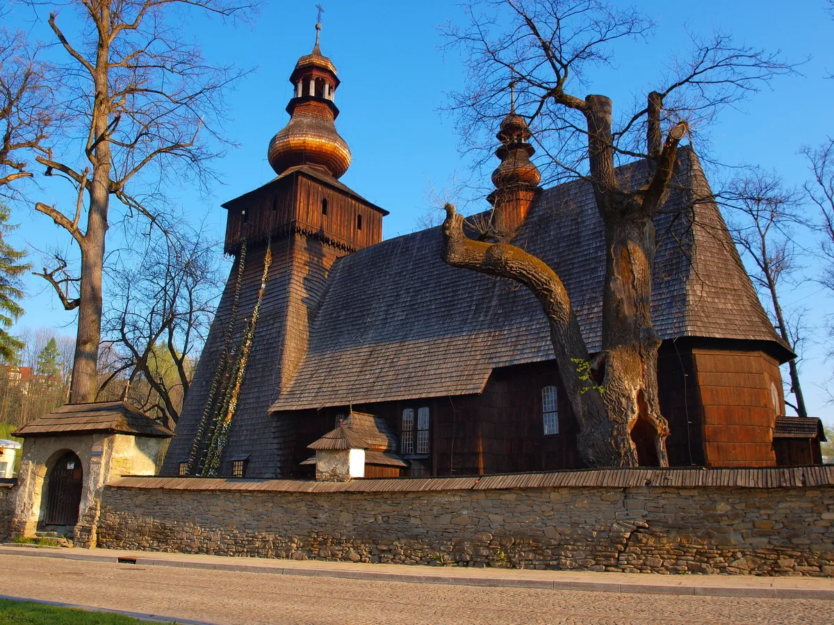 La iglesia de Nuestra Señora de Czestochowa que fue construida en madera