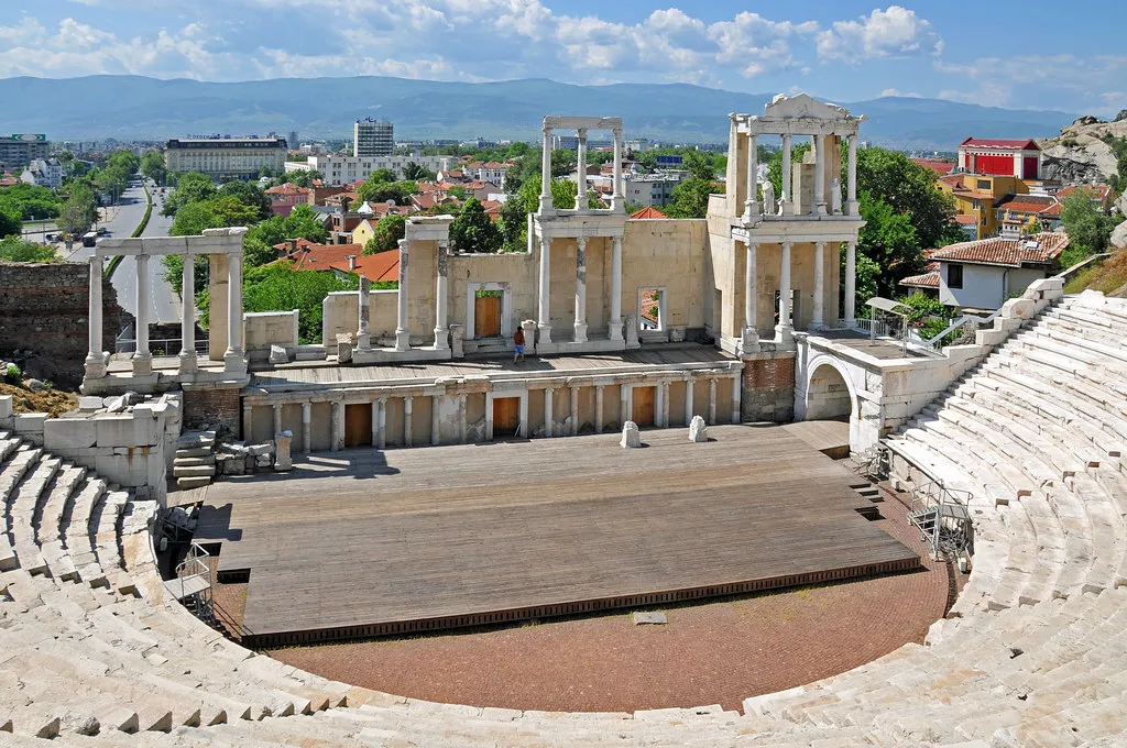 Contrapicado del teatro romano de Plovdiv