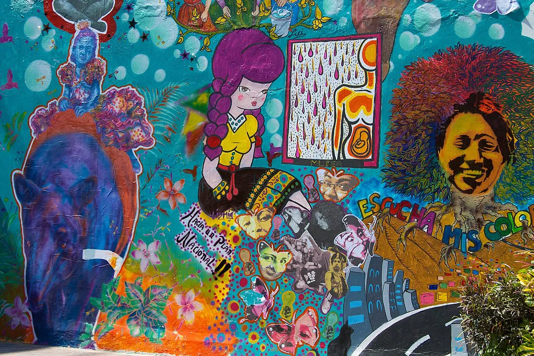 Arte callejero en Barranco, Lima.