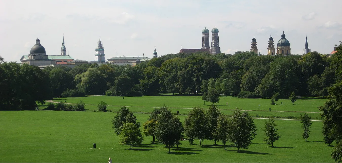 Vista panorámica del Englischer Garten.