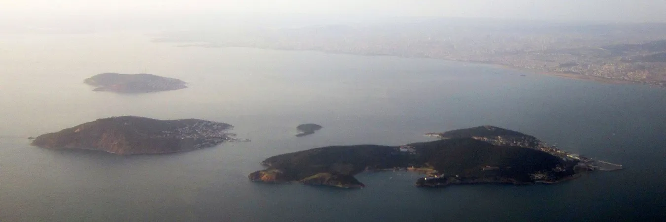 Vista aérea de las islas de Estambul, Turquía.
